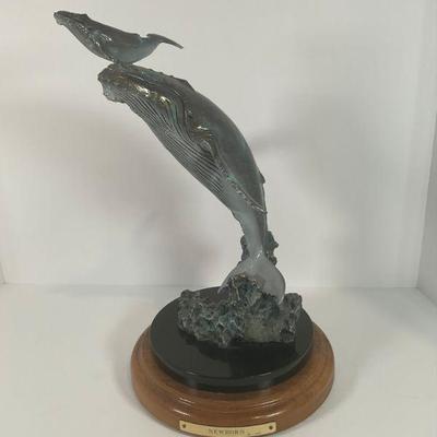 Humpback Whale Sculpture by Joe Slockbower