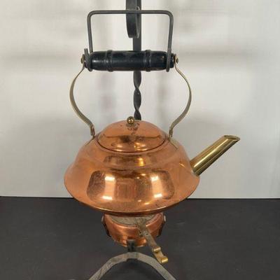 Copper kettle on Stand