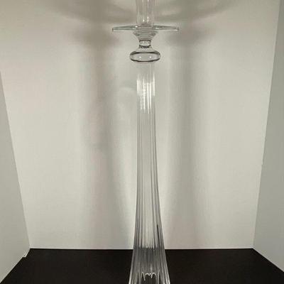 Lg Tall Glass Candlestick - Made in Portugal