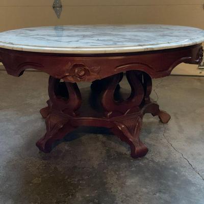 Antique Marble Top/Mahogany 