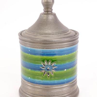 Mid-Century Modern pottery lidded vessel