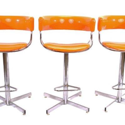 3 Jansko MCM Swivel Barstools