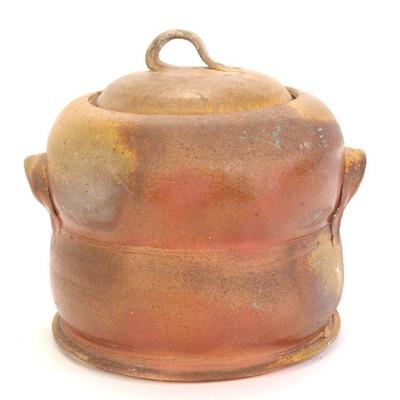 Sandra Johnstone MCM Pottery Lidded Dish