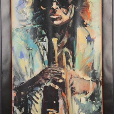 Bruni Sablan signed/# Jazz print