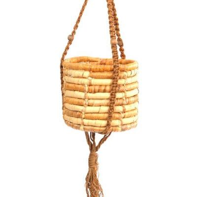MCM Macrame hanging planter