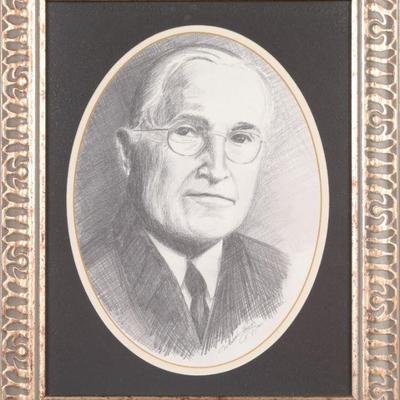 Mike Himojosa pencil portrait Harry Truman