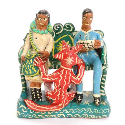 Mexican Pottery sculpture with Devil