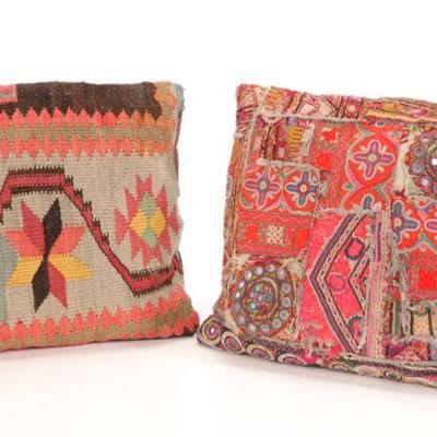 Kilim textile throw pillows
