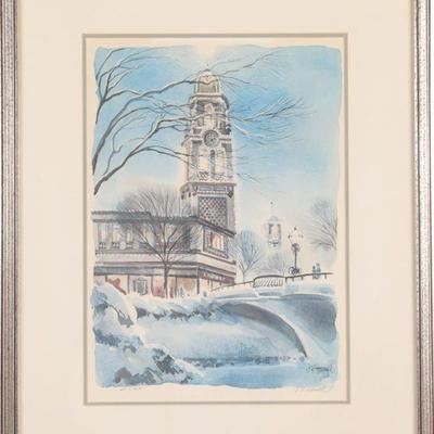 J. R. Hamil signed litho