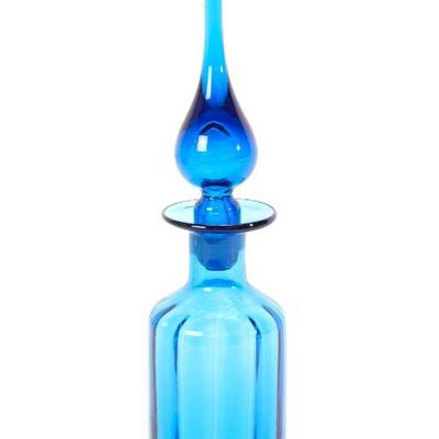 MCM Sapphire Blue glass decanter