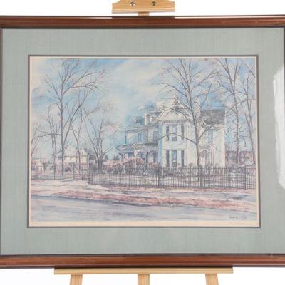 Klaus Kuntscher signed/# lithograph Truman home