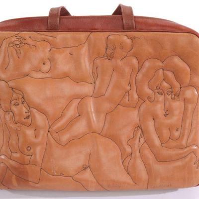 Louis Marak artist stitched handbag