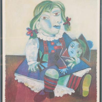 Pablo Picasso Maya and her doll lithograph
