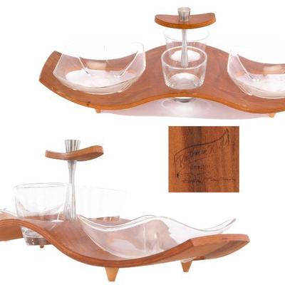 Don Parker Rhythm in Wood MCM condiments tray