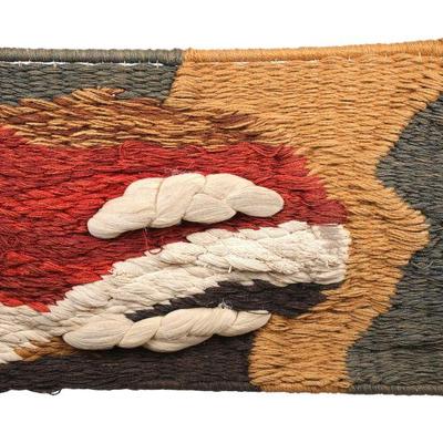 Renato Montecchiari large textile art wall hanging 