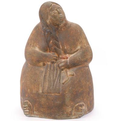 Huge Terra Cotta Native American sculpture