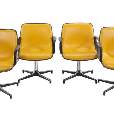 4 swivel Mid-Century chairs