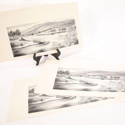 Bernard Martin engraving printers plate and prints