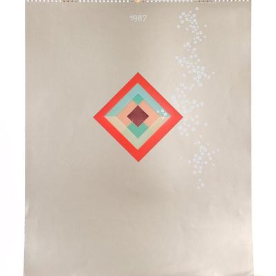 1987 Gunter Murr Op art calendar