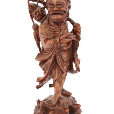 Asian carved wooden sculpture