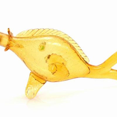 Blenko glass fish decanter