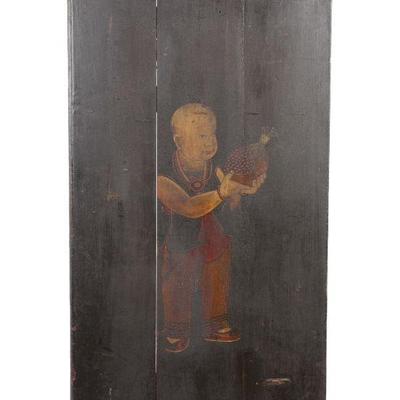 Antique Chinese painted door #1
