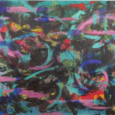 1950s large abstract painting
