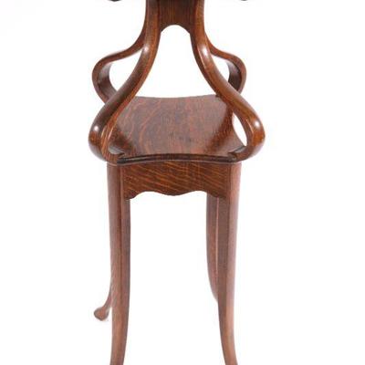 Art Nouveau Tiger Maple Stand