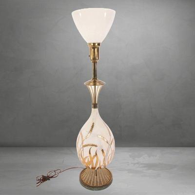 Stiffel glass lamp with spindle base