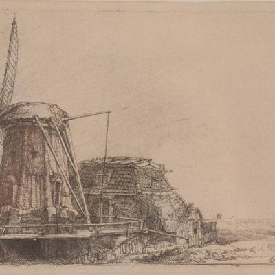 Rembrandt etching