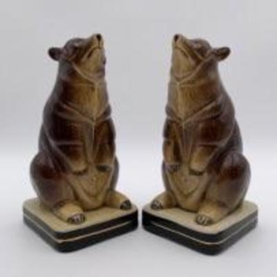 Bear Pair - Takahashi Weighted Bookends - Vintage