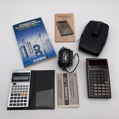 Vintage Scientific Calculators - Casio FX--250 & TI-55
