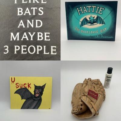 Bat **** Crazy - Rawlings Glove, T-shirt, Book, & Folk Art