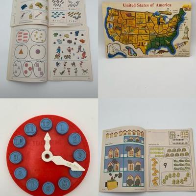 Kids' Learning - Tell Time, Learn the States, Basic Math Worksheets