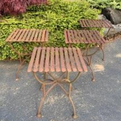 Heavy Iron Plant Stands - Gorgeous Patina