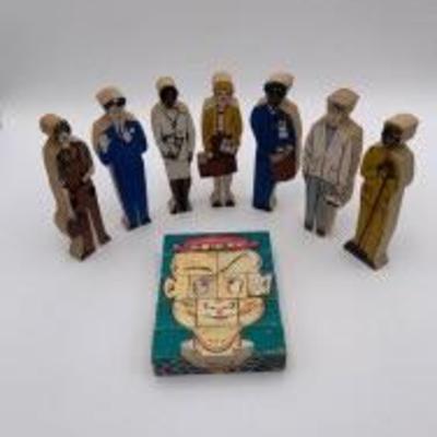Vintage Wood - Changeable Charlie Puzzle & Czucka Profession Figures