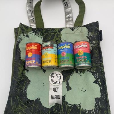 Andy Warhol Soup Cans & Bag - Warhol Foundation Licensed - 50th Ann.