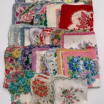27 Vintage Handkerchiefs - Sewist's Delight