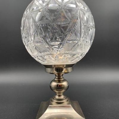 Waterford Lead Crystal Hurricane Candle Lamp - Perfect