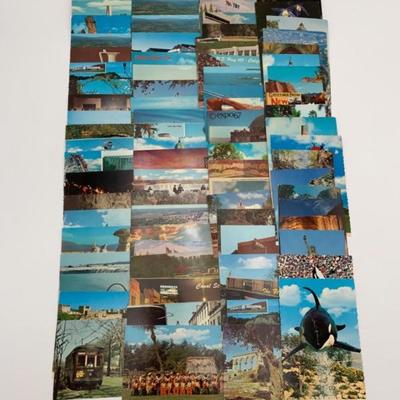 75 + Vintage Travel/Building Postcards - Unused & Uncancelled -
