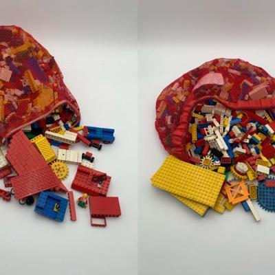2 Huge Bags Vintage Legos + Building Cards - 1970s