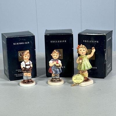 (3PC) SMALL HUMMEL FIGURINES IN ORIGINAL BOX | Including: Exclusive Edition Forever Yours Hum 793, Exclusive Edition From Me to You Hum...