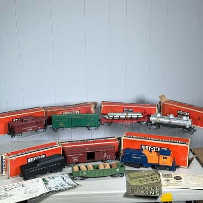 (10PC) VINTAGE LIONEL TRAINS | Untested! Including: 6250 Seaboard Diesel Switcher, 6415 Sunoco Tank Car, 6511 Pipe Car, 6417 Pennsylvania...