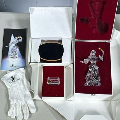 SWAROVSKI “MASQUERADE” COLUMBINE CRYSTAL FIGURINE | New in box SCS Annual Edition 2000 “Masquerade” Columbine Crystal figurine by...