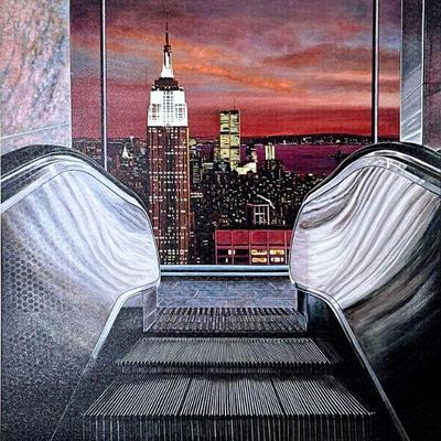 KEN KEELEY (1934-2020) SIGNED GICLEE | Welcome N.Y. Giclee on stretched canvas. Signed & numbered on verso “14/25”. - l. 41 x w. 31 in

