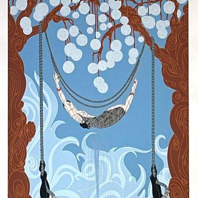 ERTÉ (1892-1990) SIGNED SERIGRAPH | Spider Web. Screen print on paper. 20 x 16 in. Sight. Pencils signed lower right, numbered “276/300”...