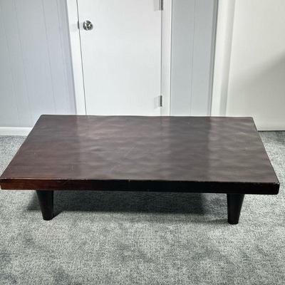 SOUTH CONE WOOD COFFEE TABLE | Solid wood coffee table with large turned legs from South Cone Trading Company, handmade in Peru. - l. 60...