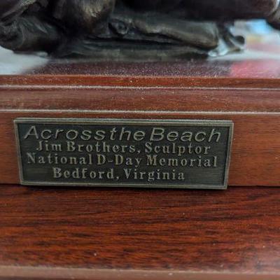 Across the Beach Pewter maquette . D-D memorial