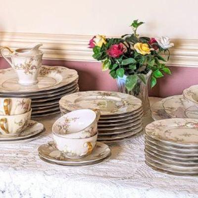 For immediate purchase-Theodore Haviland ROSALINDE-which includes 54 pieces-place settings for 8 and completer pieces. Beautiful set....