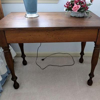 For immediate purchase-Antique walnut Sheraton table. 36" w x 21 1/4" d x 27" h. $159 Contact Barb to purchase or for more...